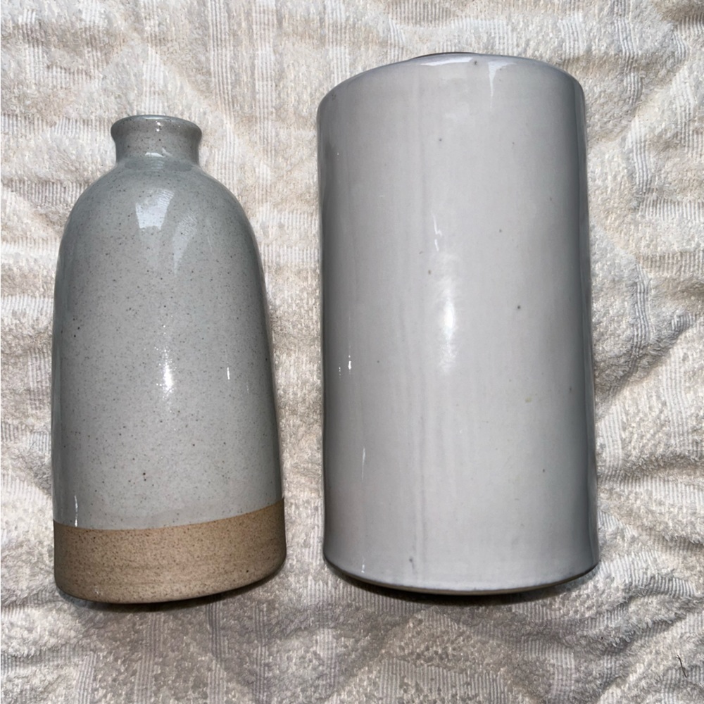 Boho grey ceramic vases!